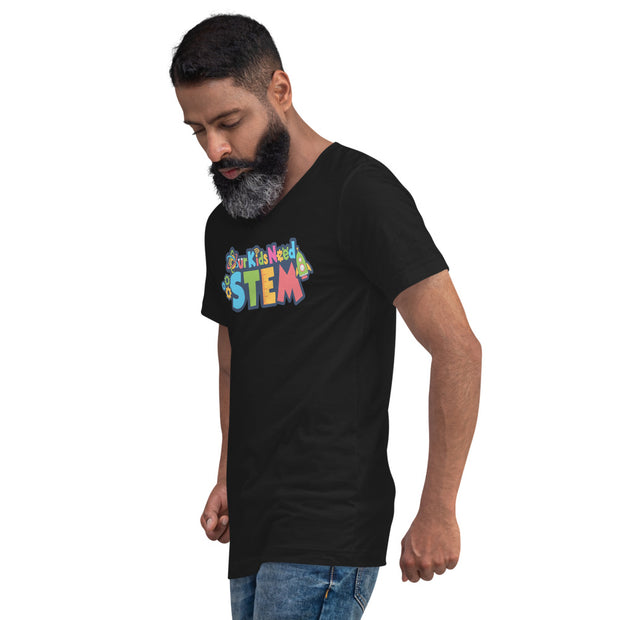Our Kids Need Stem Unisex V-Neck T-Shirt
