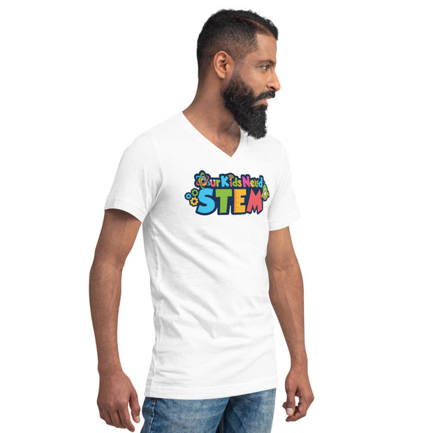 Our Kids Need Stem Unisex V-Neck T-Shirt